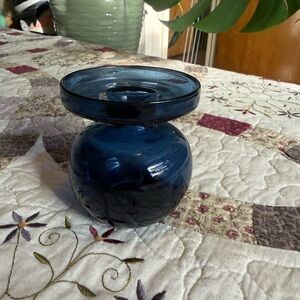 Blue Glass Votive Candle Holder - Home Accents